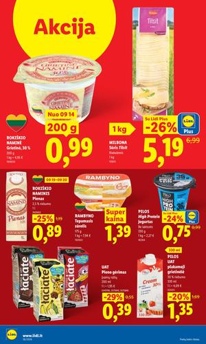 LIDL maisto akcijų leidinys nuo rugsėjo 14 d.