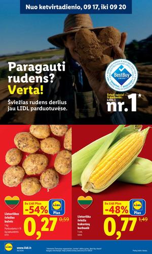LIDL maisto akcijų leidinys nuo rugsėjo 14 d.
