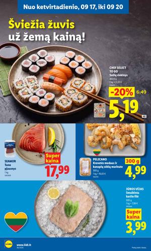 LIDL maisto akcijų leidinys nuo rugsėjo 14 d.