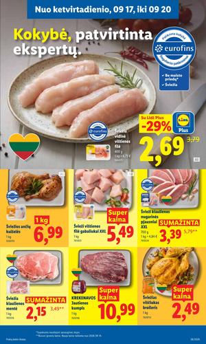 LIDL maisto akcijų leidinys nuo rugsėjo 14 d.