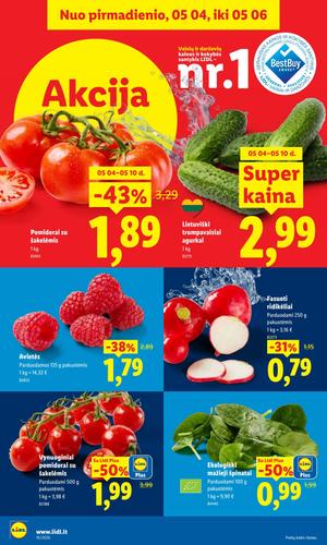 LIDL maisto akcijų leidinys nuo gegužės 4 d.