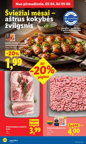 LIDL maisto akcijų leidinys nuo gegužės 4 d.