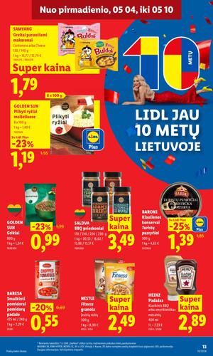 LIDL maisto akcijų leidinys nuo gegužės 4 d.