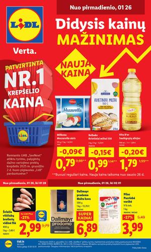 LIDL maisto akcijų leidinys nuo sausio 26 d.