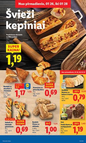 LIDL maisto akcijų leidinys nuo sausio 26 d.
