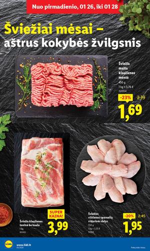 LIDL maisto akcijų leidinys nuo sausio 26 d.