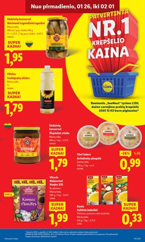 LIDL maisto akcijų leidinys nuo sausio 26 d.