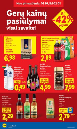 LIDL maisto akcijų leidinys nuo sausio 26 d.