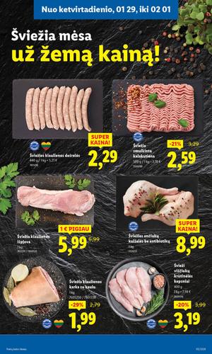 LIDL maisto akcijų leidinys nuo sausio 26 d.