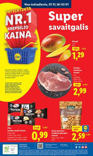 LIDL maisto akcijų leidinys nuo sausio 26 d.
