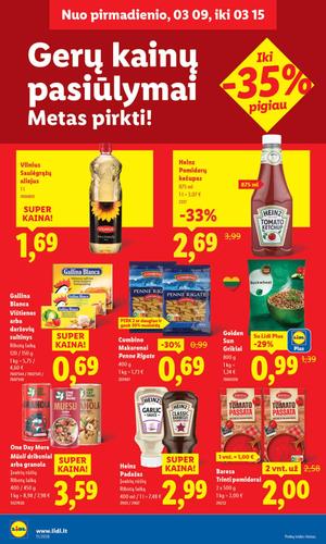 LIDL maisto akcijų leidinys nuo kovo 9 d.