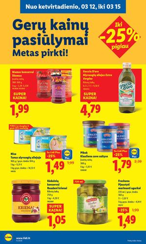 LIDL maisto akcijų leidinys nuo kovo 9 d.