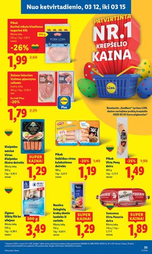 LIDL maisto akcijų leidinys nuo kovo 9 d.