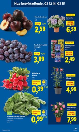 LIDL maisto akcijų leidinys nuo kovo 9 d.
