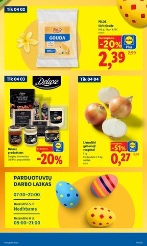 LIDL maisto akcijų leidinys nuo kovo 30 d.