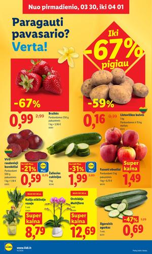 LIDL maisto akcijų leidinys nuo kovo 30 d.