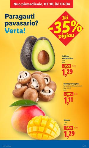 LIDL maisto akcijų leidinys nuo kovo 30 d.
