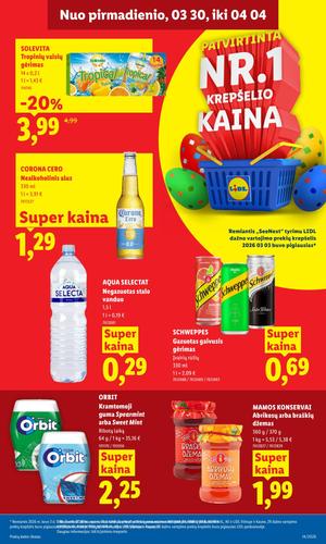 LIDL maisto akcijų leidinys nuo kovo 30 d.