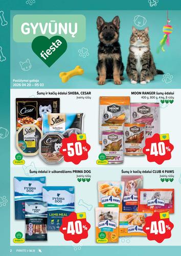 IKI akcijų leidinys "Gyvūnų fiesta" nuo balandžio 20 d.