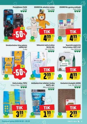 IKI akcijų leidinys "Gyvūnų fiesta" nuo balandžio 20 d.