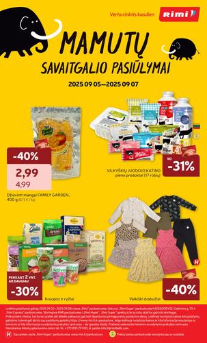RIMI akcijų leidinys Nr. 36 nuo rugsėjo 2 d.