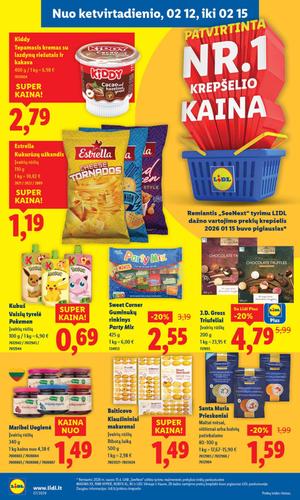 LIDL maisto akcijų leidinys nuo vasario 9 d.