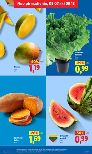 LIDL maisto akcijų leidinys nuo rugsėjo 7 d.
