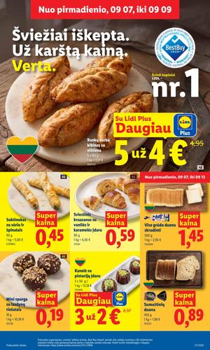 LIDL maisto akcijų leidinys nuo rugsėjo 7 d.