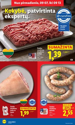 LIDL maisto akcijų leidinys nuo rugsėjo 7 d.