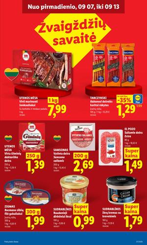 LIDL maisto akcijų leidinys nuo rugsėjo 7 d.