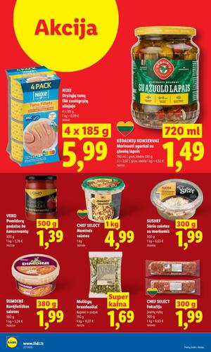 LIDL maisto akcijų leidinys nuo rugsėjo 7 d.