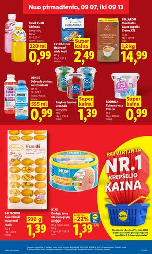 LIDL maisto akcijų leidinys nuo rugsėjo 7 d.