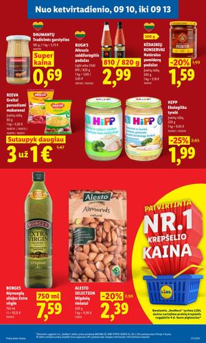 LIDL maisto akcijų leidinys nuo rugsėjo 7 d.
