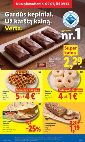 LIDL maisto akcijų leidinys nuo rugsėjo 7 d.