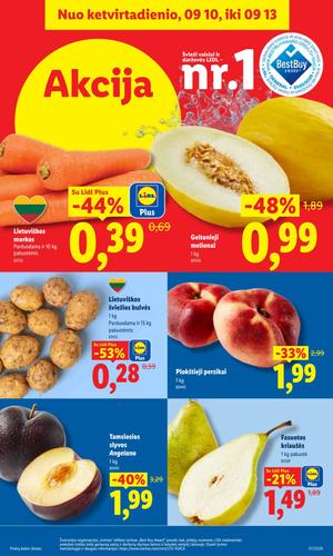 LIDL maisto akcijų leidinys nuo rugsėjo 7 d.