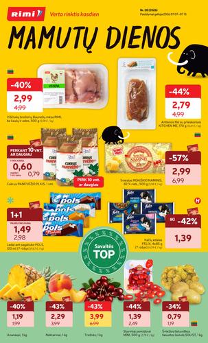 RIMI akcijų leidinys Nr. 28 nuo liepos 7 d.