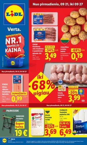 LIDL maisto akcijų leidinys nuo rugsėjo 21 d.