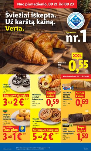 LIDL maisto akcijų leidinys nuo rugsėjo 21 d.