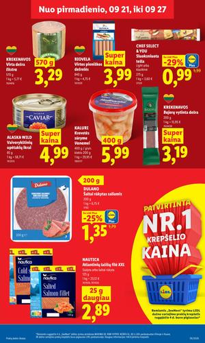LIDL maisto akcijų leidinys nuo rugsėjo 21 d.
