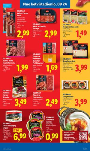 LIDL maisto akcijų leidinys nuo rugsėjo 21 d.