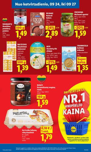 LIDL maisto akcijų leidinys nuo rugsėjo 21 d.