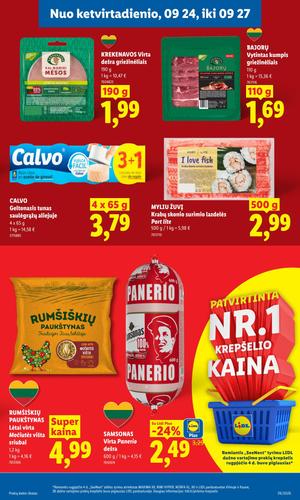 LIDL maisto akcijų leidinys nuo rugsėjo 21 d.