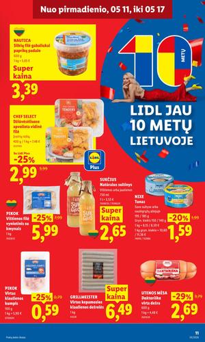 LIDL maisto akcijų leidinys nuo gegužės 11 d.
