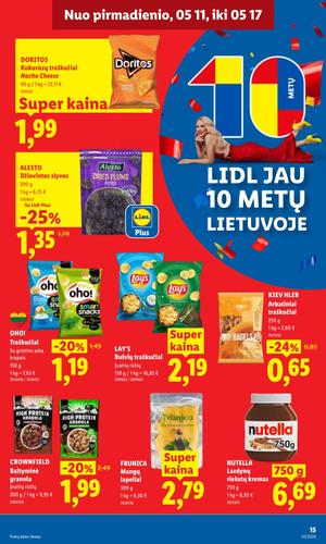 LIDL maisto akcijų leidinys nuo gegužės 11 d.