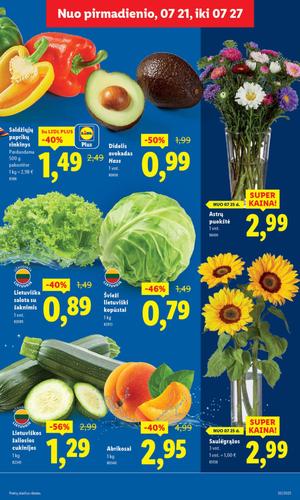 LIDL maisto akcijų leidinys nuo liepos 21 d.