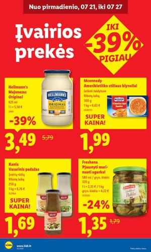LIDL maisto akcijų leidinys nuo liepos 21 d.