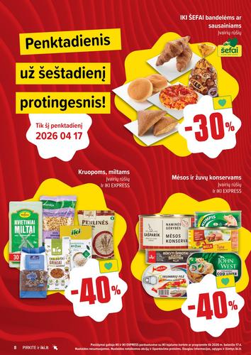 IKI akcijų leidinys "IKI Kainų leidinys Nr. 16" nuo balandžio 13 d.