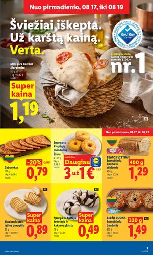 LIDL maisto akcijų leidinys nuo rugpjūčio 17 d.