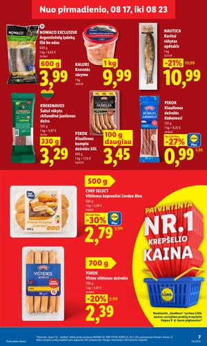 LIDL maisto akcijų leidinys nuo rugpjūčio 17 d.