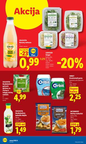 LIDL maisto akcijų leidinys nuo rugpjūčio 17 d.